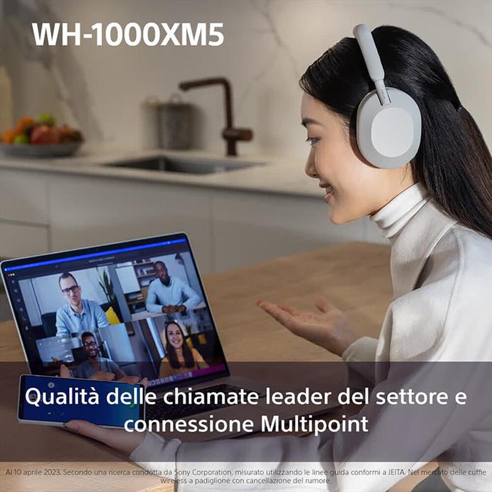 "SONY - Cuffie wireless WH1000XM5B.CE7-Nero"