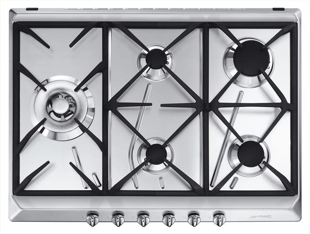 "SMEG - Piano cottura a gas SRV575GH5 68,5cm-inox"