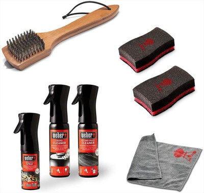 WEBER - KIT DI PULIZIA BBQ A CARBONE-Nero