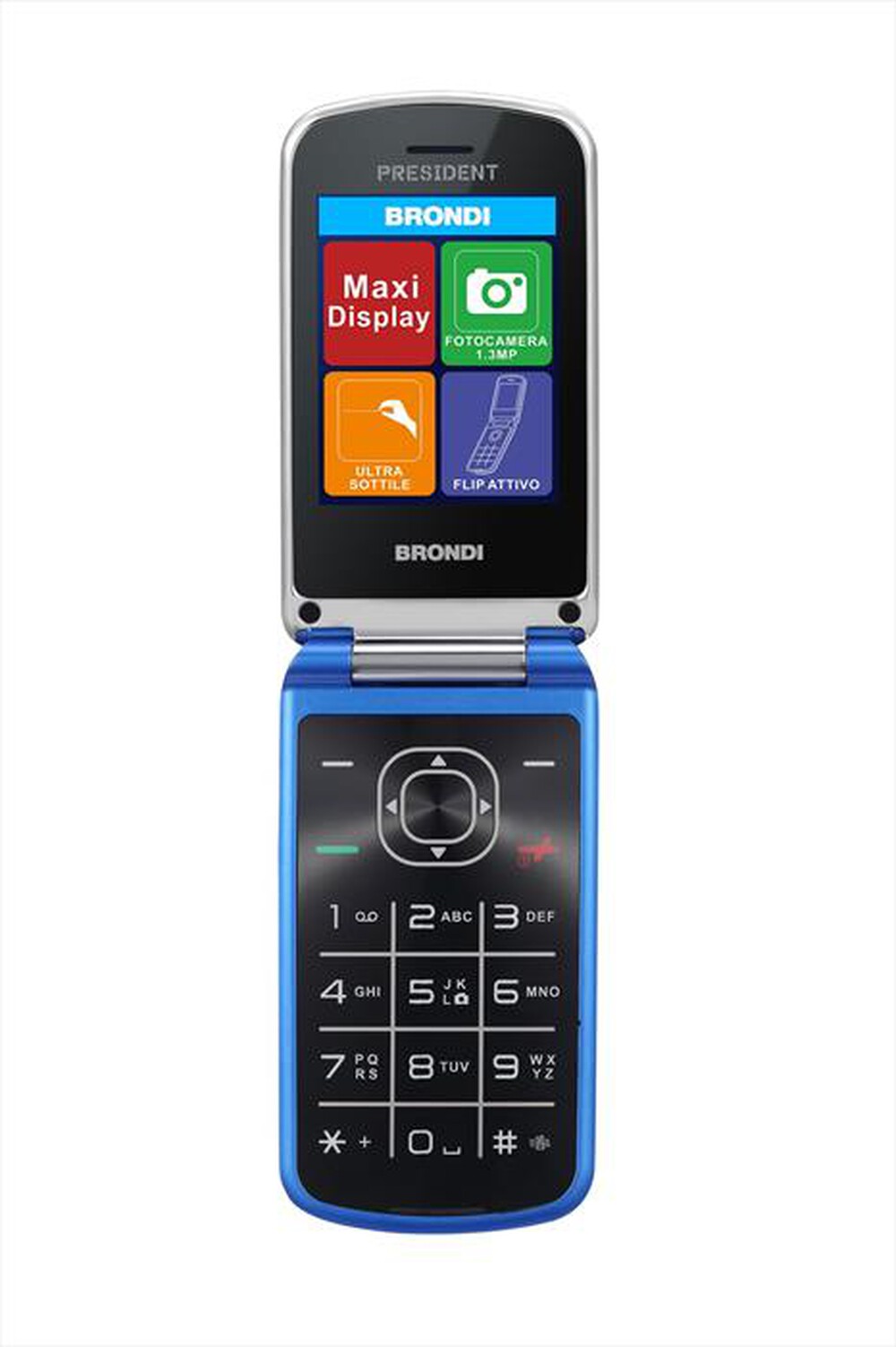 "BRONDI - Cellulare PRESIDENT-BLU METAL"