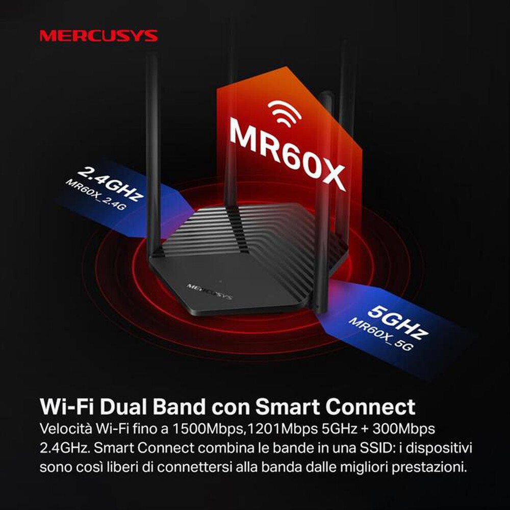 "TP-LINK - MR60X AX1500 WIFI 6 ROUTER-nero"
