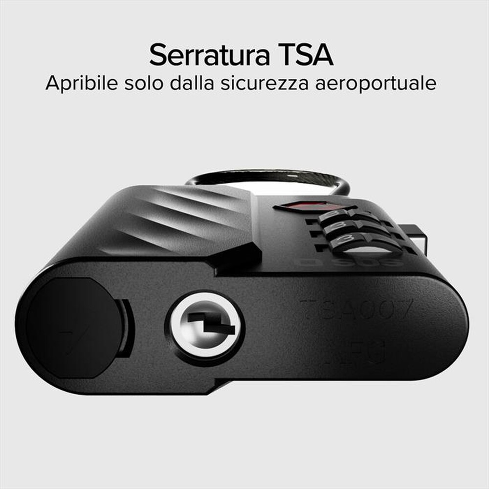 Immagine del prodotto SBS - Lucchetto TSA con localizzatore integrato-Nero