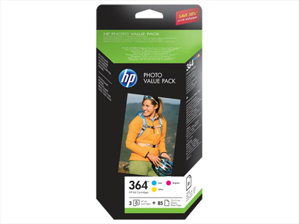 Immagine del prodotto HP - Photo Value Pack 364 Series 50 sheets 10x15 cm-Ciano, Magenta, Giallo
