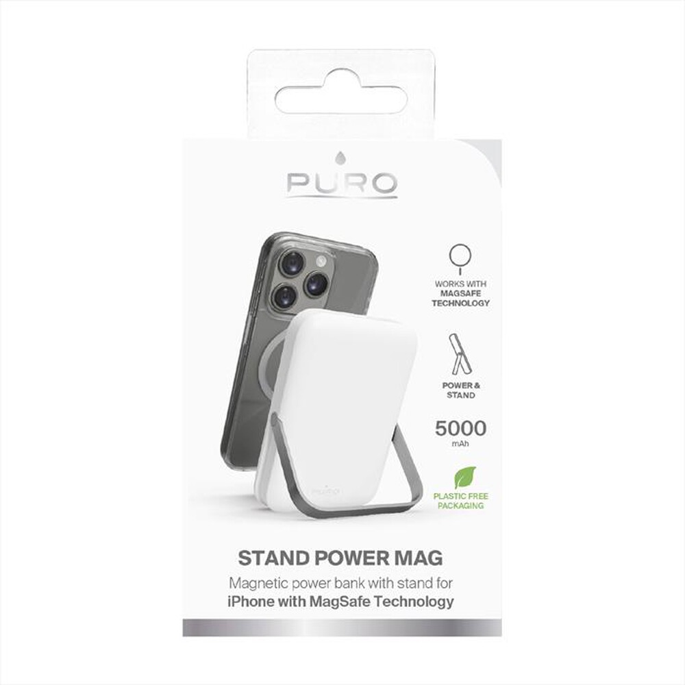 Immagine del prodotto PURO - Batteria esterna 5000mAh MagSafe PUFCBB50P3MAGWHI-Bianco