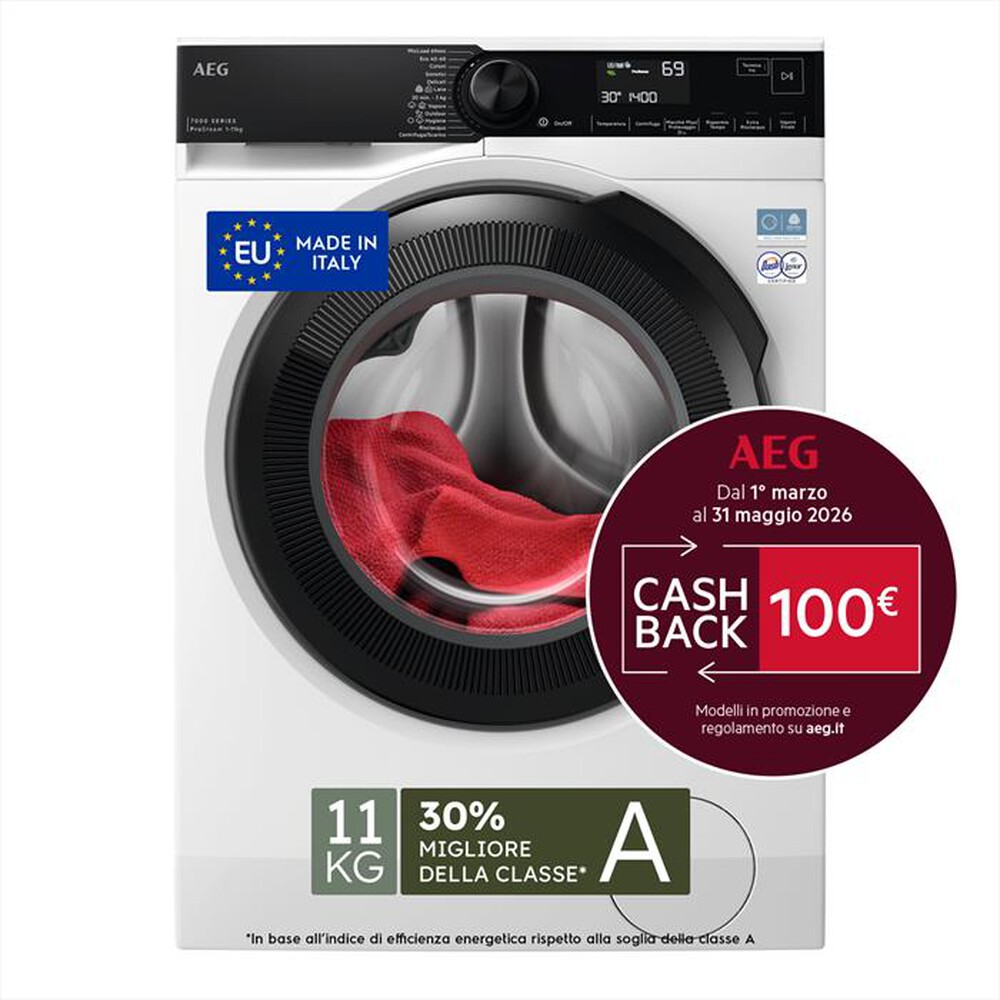 AEG - Lavatrice LR7FH11BGB 11 Kg Classe A-Bianco