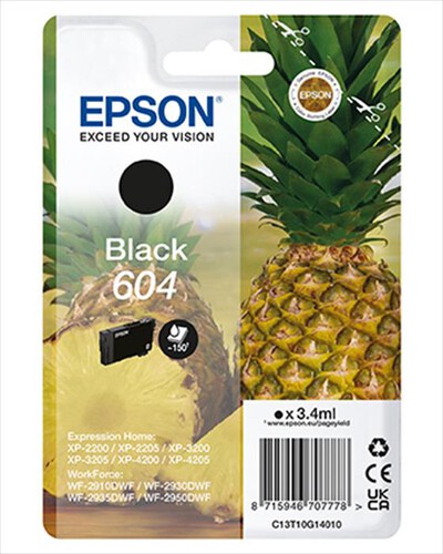 EPSON - Cartuccia INK SERIE ANANAS NERO 604 STD-NERO