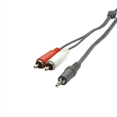 SBS - Cavo audio 3,5 mm a 2 RCA maschio-Nero