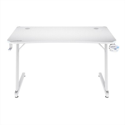 TRUST - Scrivania gaming illuminata a LED GXT709W-White