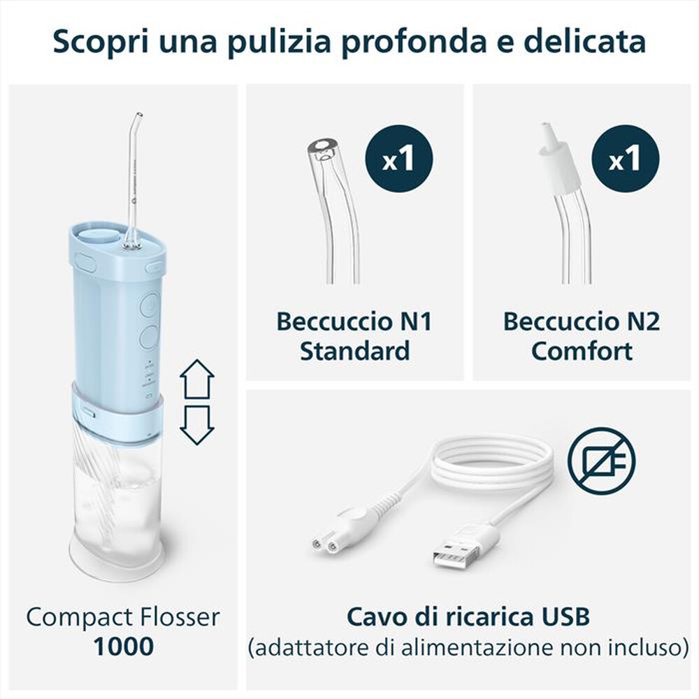 Immagine del prodotto PHILIPS - SONICARE IDROPULSORE HX3333/24-Light Blue