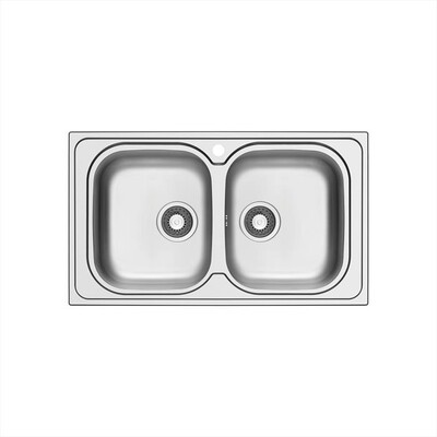GLEM GAS - Lavello 2 vasche EUR862-Inox