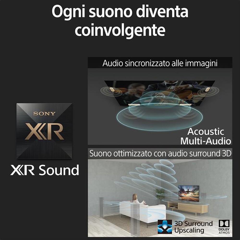 "SONY - SMART TV BRAVIA XR Full Array LED 4K 55\" XR55X90KA-Nero"