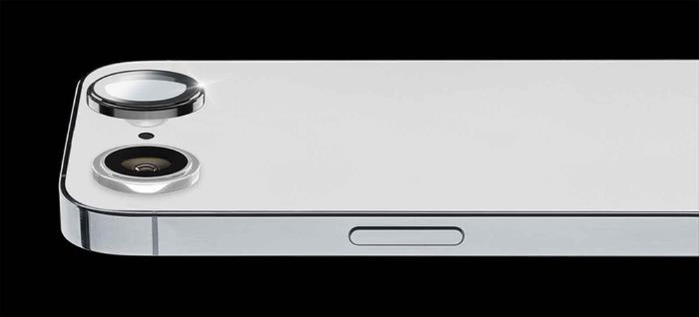 "CELLULARLINE - Pellicola CAMERA LENS RING per iPhone 16E-Trasparente"