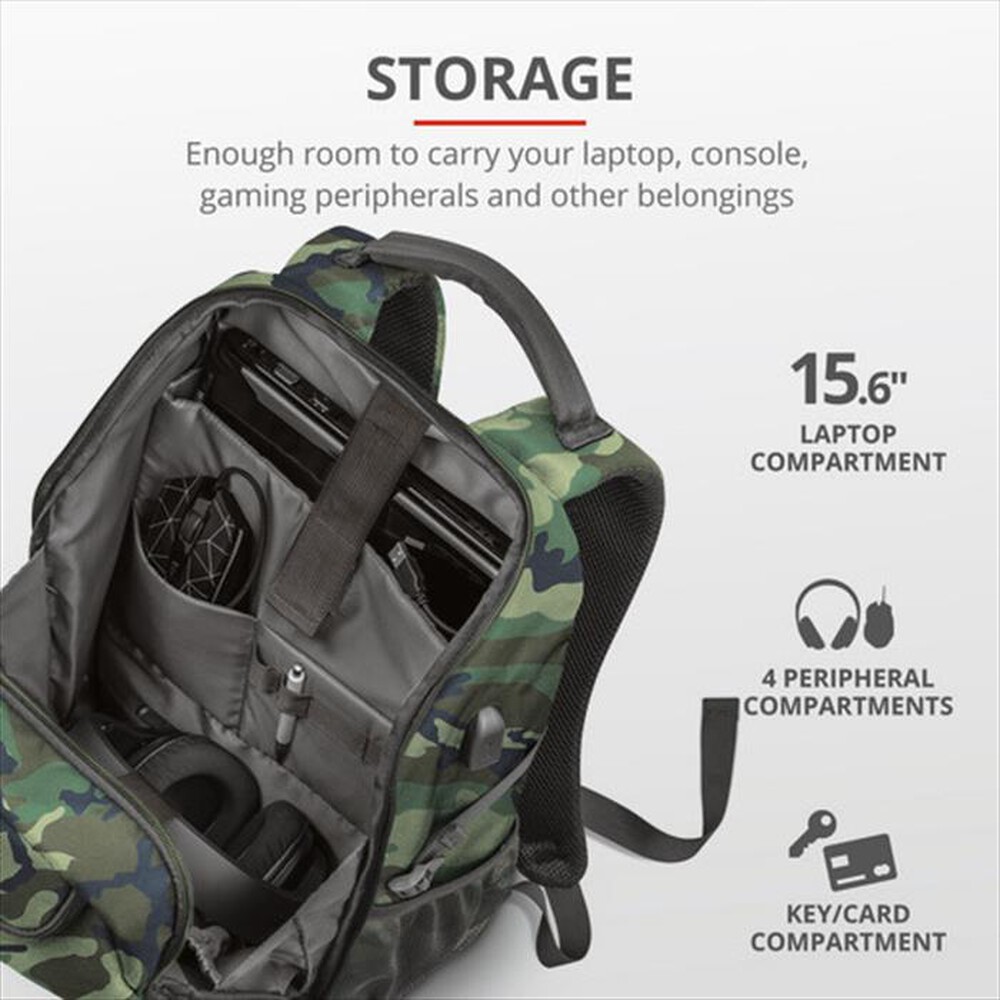 "TRUST - GXT1255 OUTLAW BACKPACK-Camouflage"
