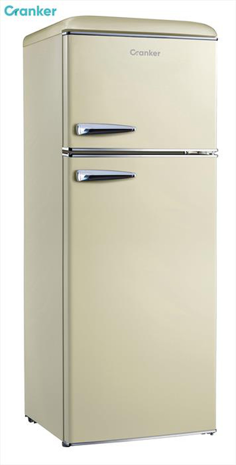 "CRANKER - Frigorifero 2 porte CRDP4200C Classe E 215 lt-CREMA"