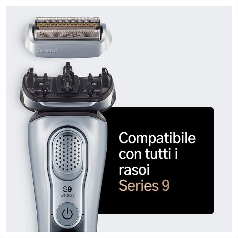 "BRAUN - Testina di ricambio per rasoio SERIES 9 92M-ARGENTO"