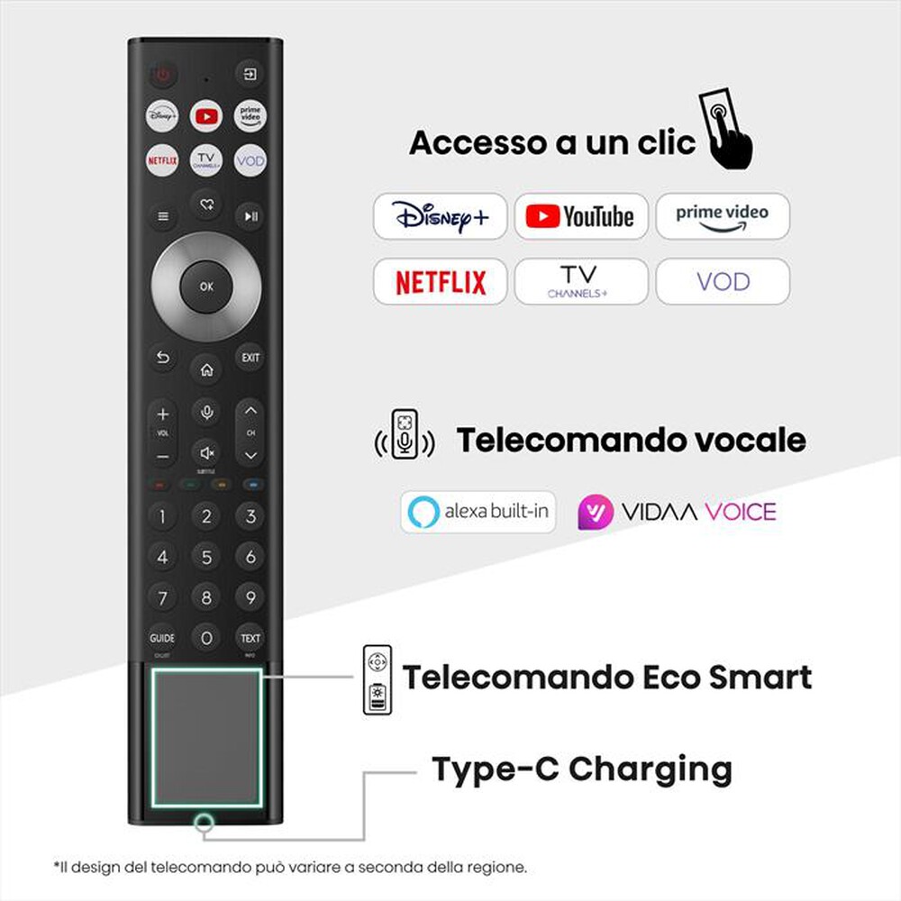 Immagine del prodotto HISENSE - Smart Tv Mini LED PRO 65" 4K Ultra HD 65U8Q 165Hz-Metallo - Grigio Carbone