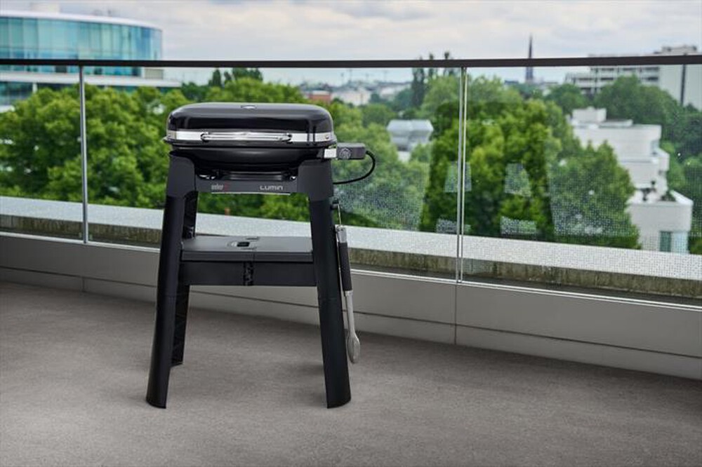 "WEBER - LUMIN CON STAND BARBECUE ELETTRICO-nero"
