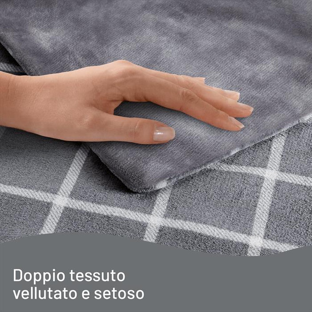 "IMETEC - CALDOPLAID ADAPTO SQUARE 150X95 CM-Grigio, Bianco"