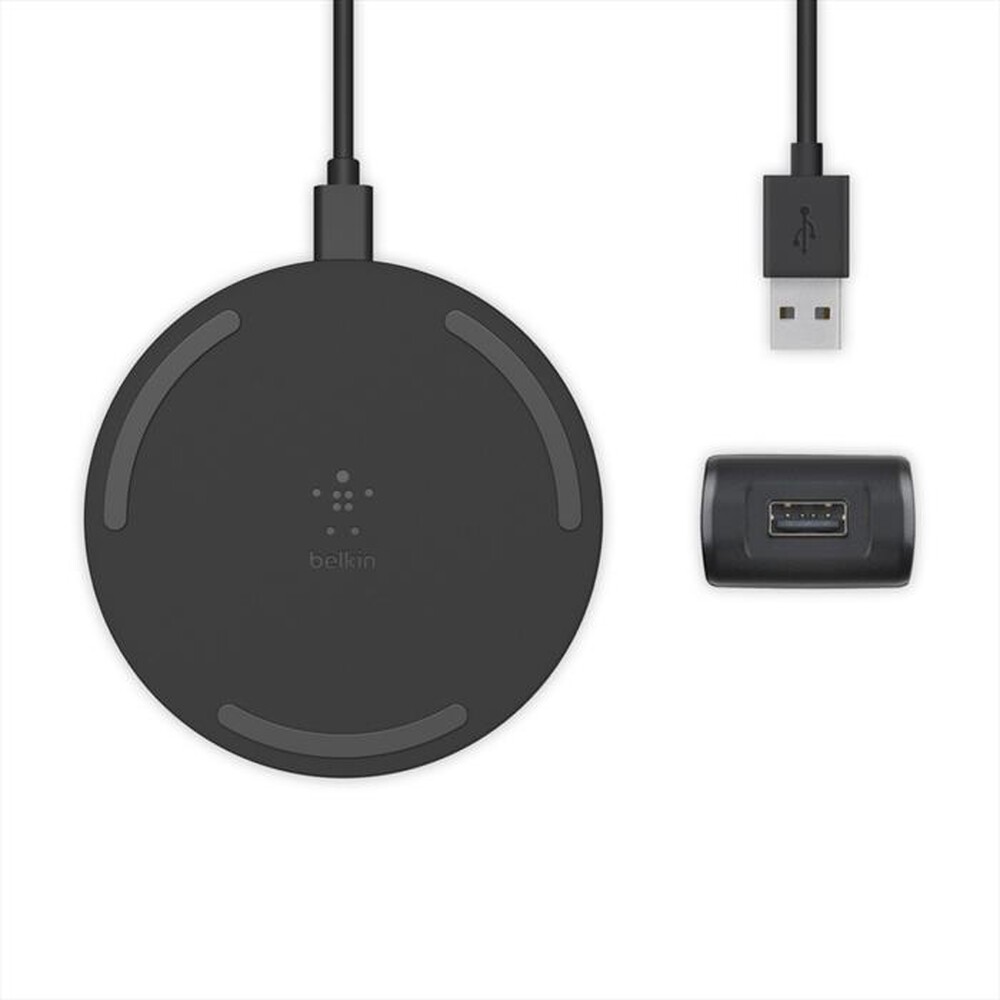 "BELKIN - TAPPETINO DI RICARICA WIRELESS 10W CON ALIMENTATOR-Nero"
