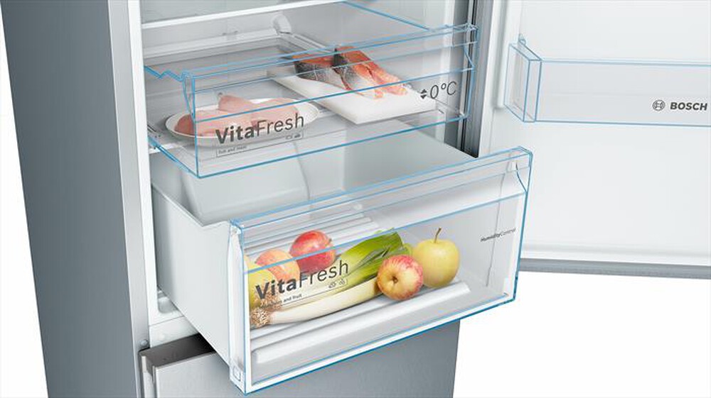 "BOSCH - Frigorifero combinato KGN39VLEB Classe E-Acciaio inossidabile"