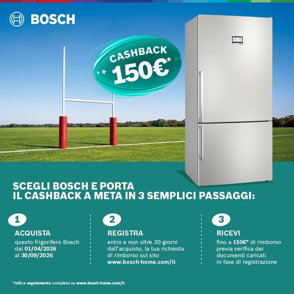Immagine del prodotto BOSCH - Frigorifero Combinato KGN86AIDR Classe D 186x86 cm-Acciaio anti-impronta