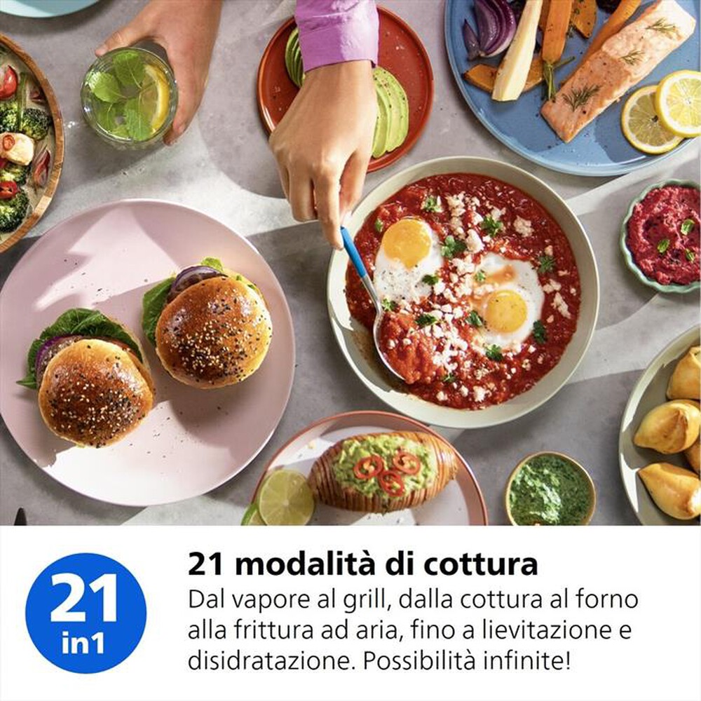 Immagine del prodotto PHILIPS - AIRFRYER SERIE 5000, 7.2L COTTURA VAPORE NA543/00-Nero/Champagne