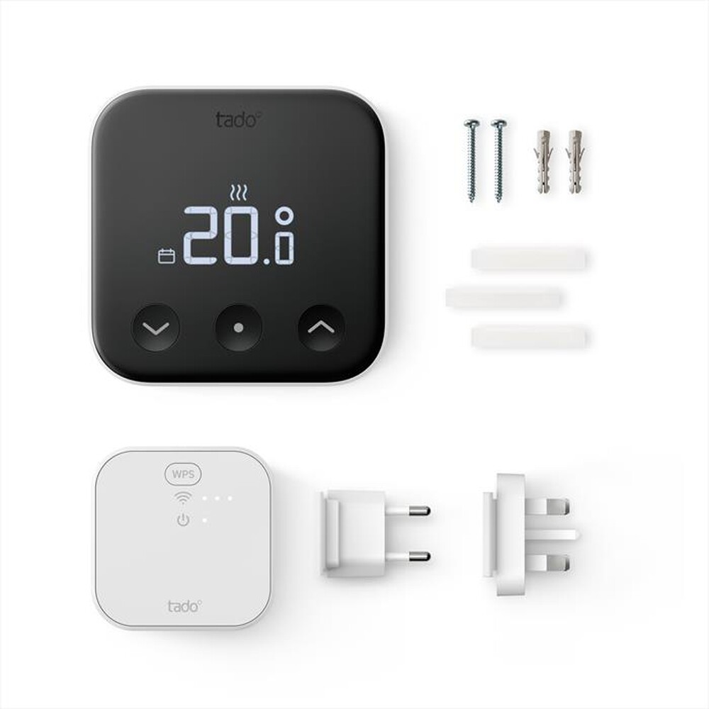 "TADO - TERMOSTATO SMART CABLATO X - KIT DI BASE-Nero"