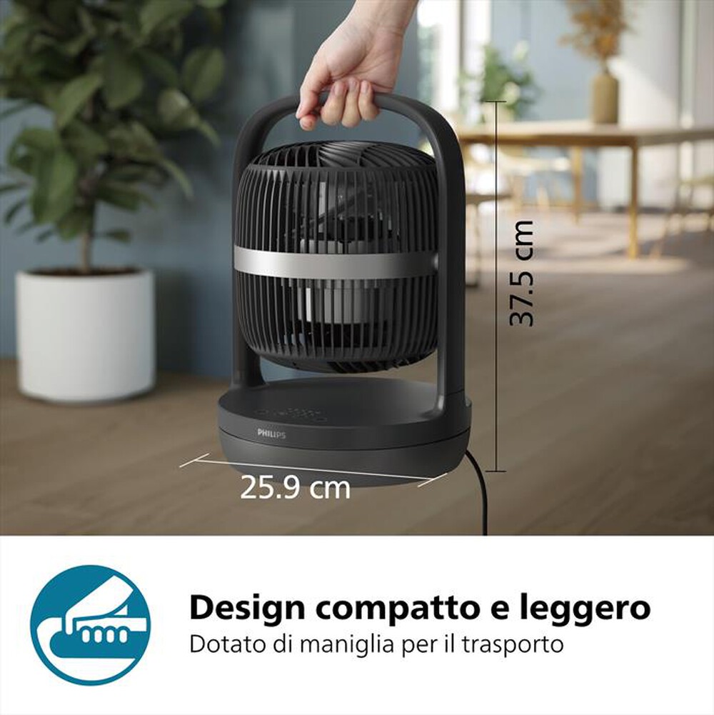 "PHILIPS - Ventilatore da tavolo SERIES 3000 CX3050/02-Nero"