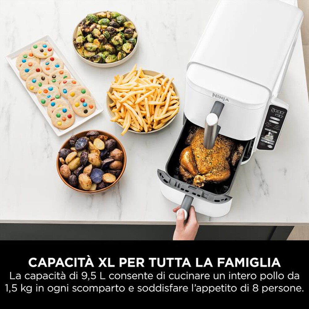 "NINJA - FRIGGITRICE ARIA DOUBLESTACK 9,5 L SL400EUWH-Bianco"
