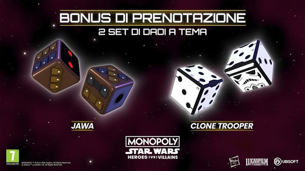Immagine del prodotto UBISOFT - MONOPOLY: STAR WARS HEROES VS VILLAINS  NSW2