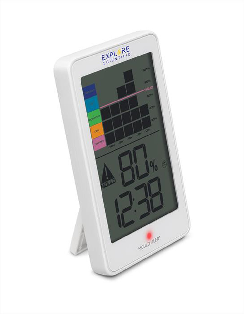 "EXPLORE SCIENTIFIC - WSH1008 TERMO/IGROMETRO CON ALLARME MUFFA-WHITE"