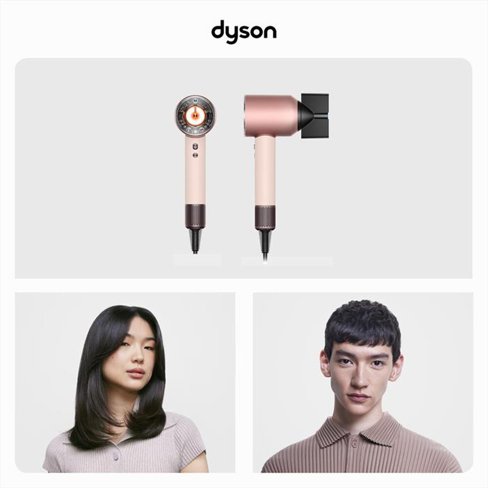"DYSON - SUPERSONIC NURAL™CAPELLI LISCI E ONDULATI-Rosa Cipria/Oro Rosa"