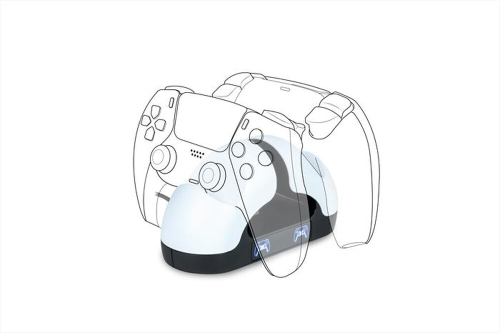 "BIG BEN - BASE RICARICA 2 DUALSENSE PS5. FASTCHARGE 3H"
