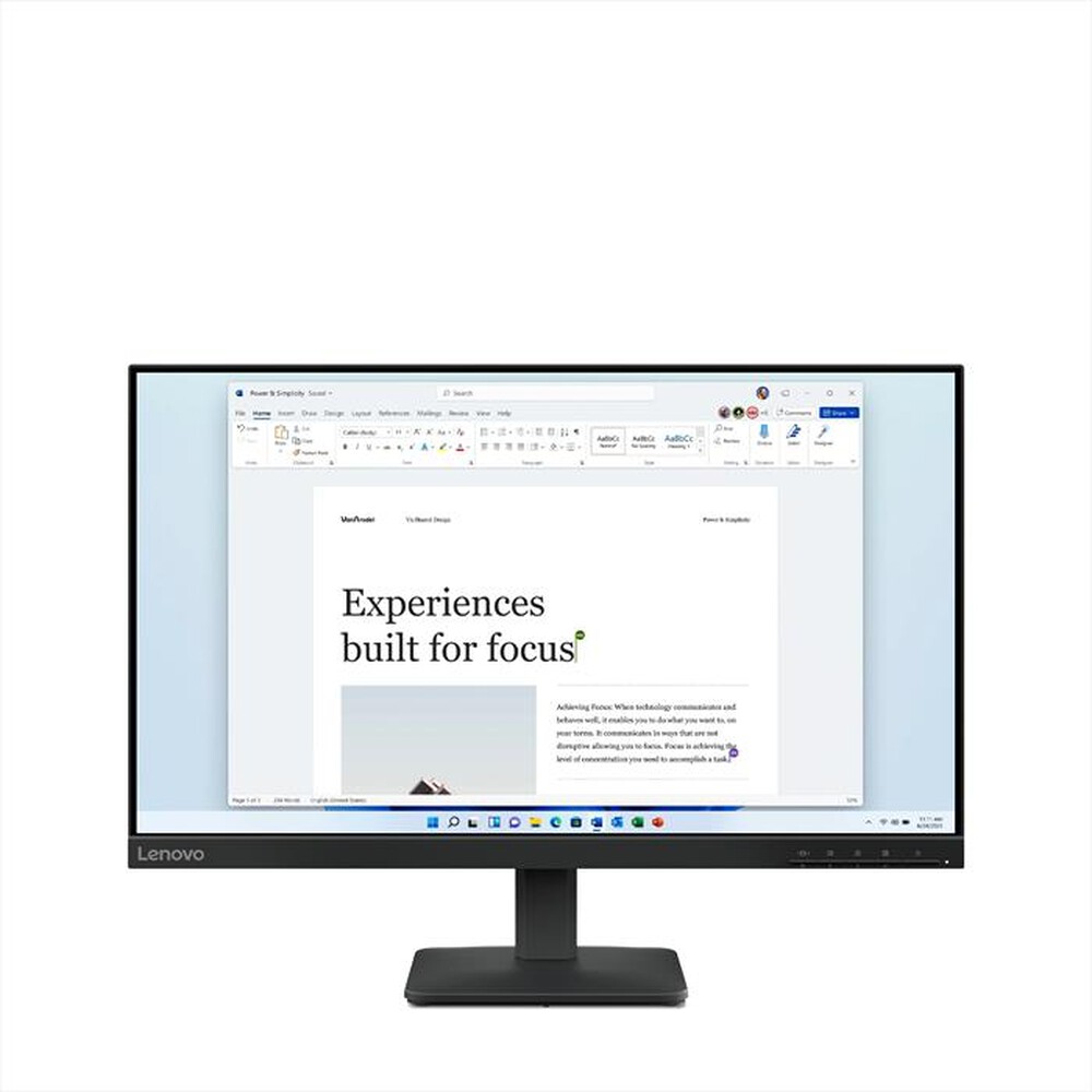 LENOVO - Monitor WLED FHD 23,8" L244E-Raven Black