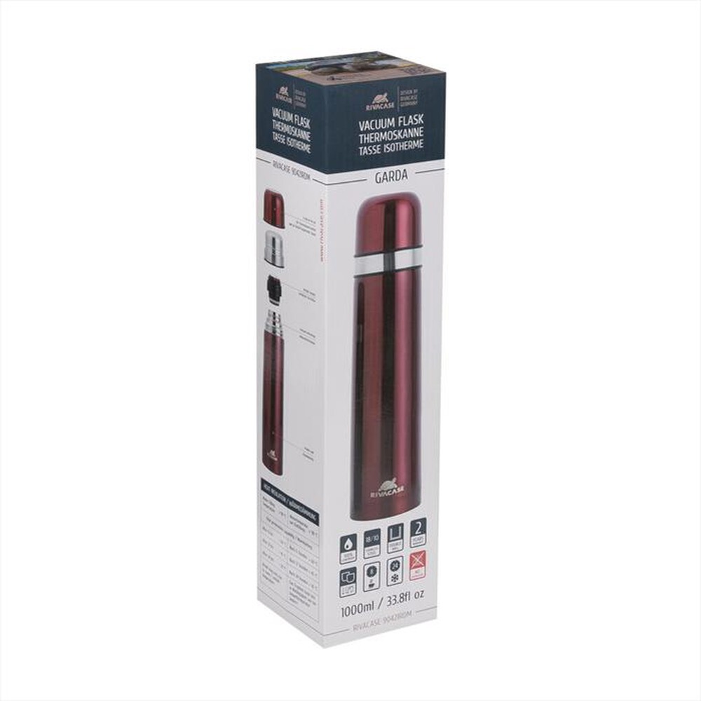 "RIVACASE - 90421RDM THERMOS ISOTERMICO DA 1 L ROSSO-Rosso"