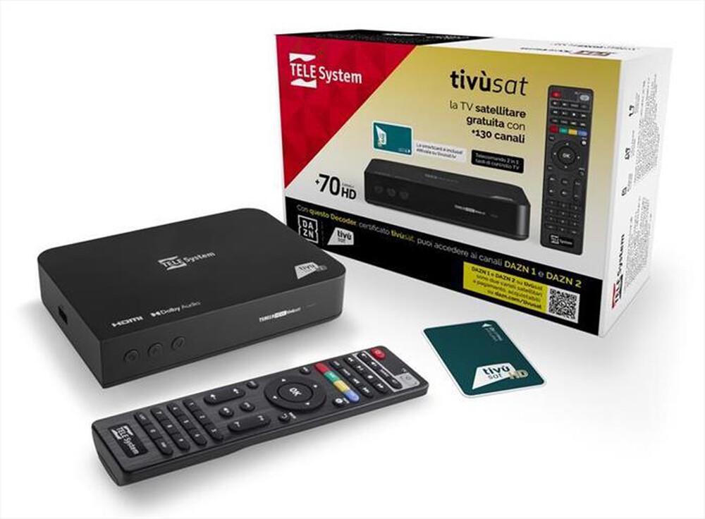 Immagine del prodotto TELESYSTEM - Decoder Satellitare TS9019 TIVU'SAT-BLACK