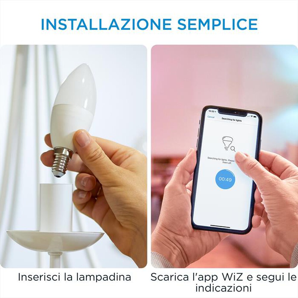 "WIZ - TW CANDELA SMERIGLIATA 40W E14-White"