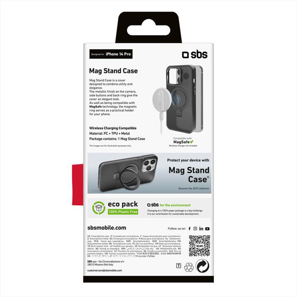 "SBS - Cover MagSafe TEMAGCOVSTIP1461PK iPhone 14 Pro-Nero"