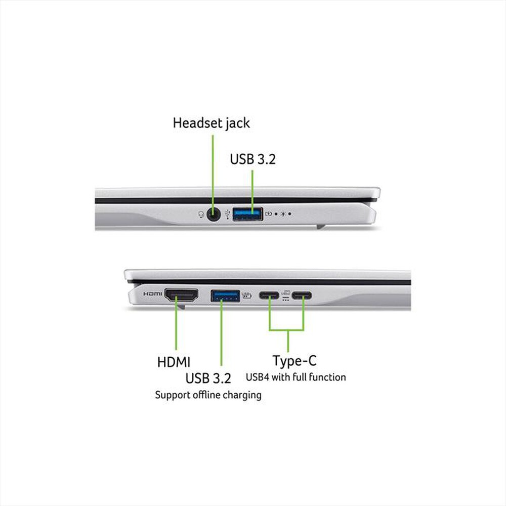 Immagine del prodotto ACER - NOTEBOOK SWIFT 14 AI SF14-61T-R9Z8 14"-Silver