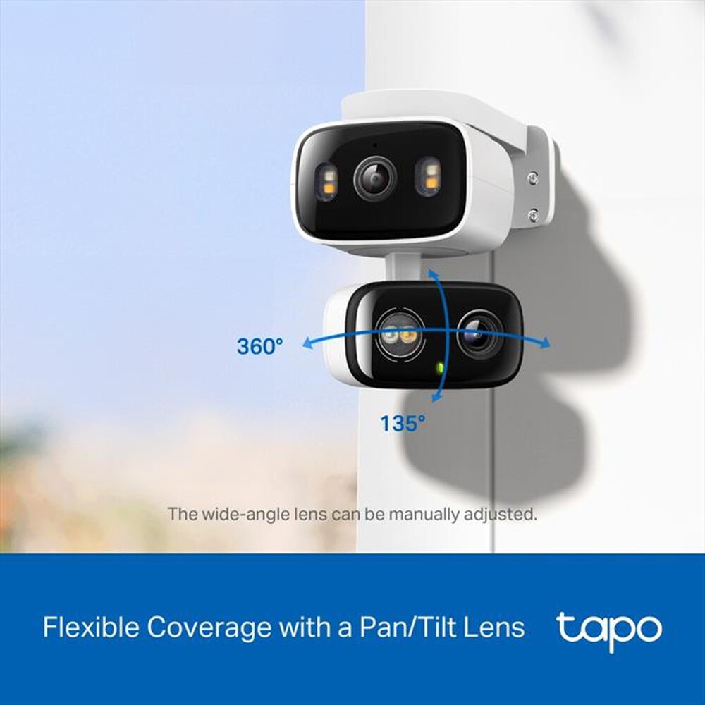 Immagine del prodotto TP-LINK - Telecamera Pan/Tilt 2K 3MP doppio obiettivo TC34-bianco