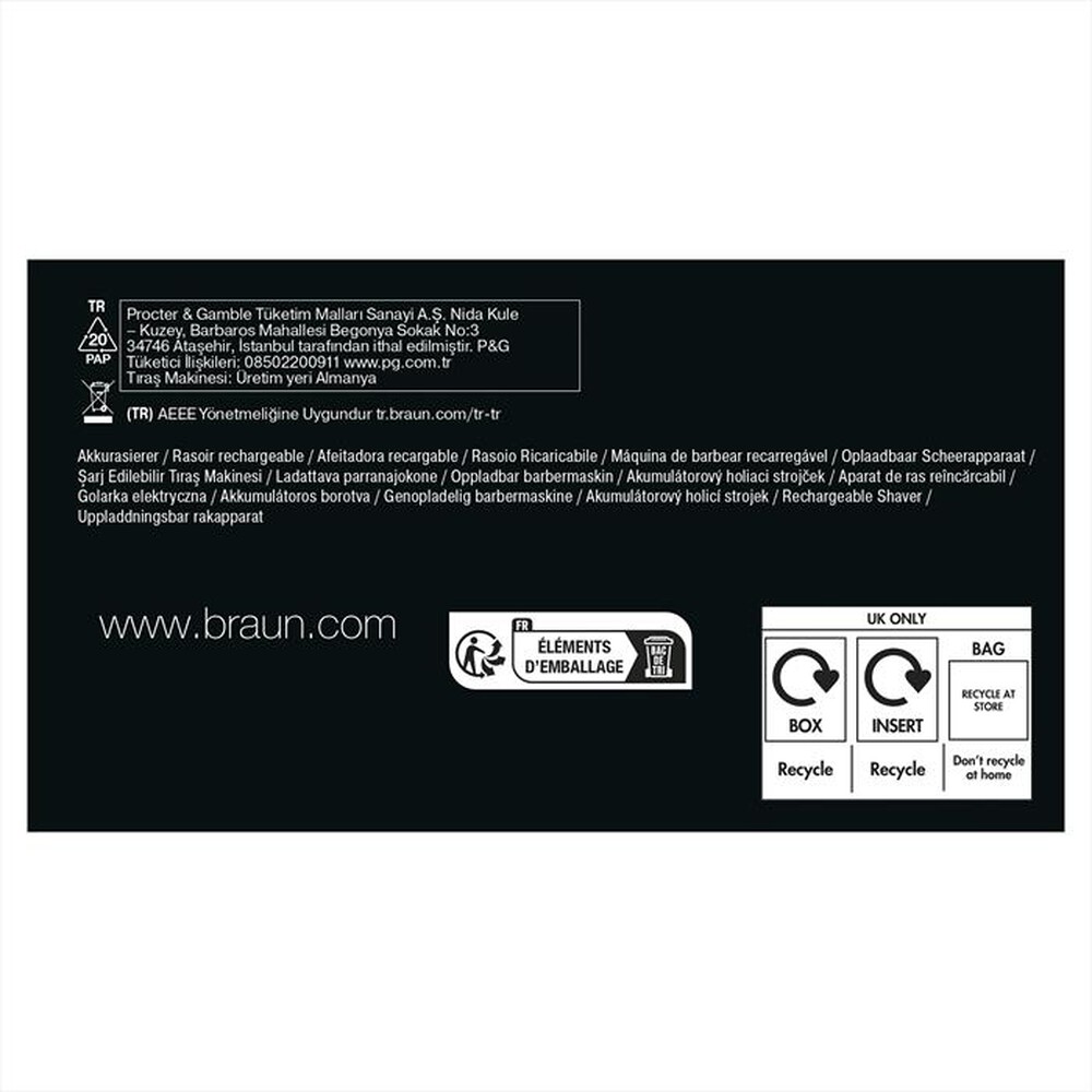 Immagine del prodotto BRAUN - Rasoio SHAVER 9110S-NERO