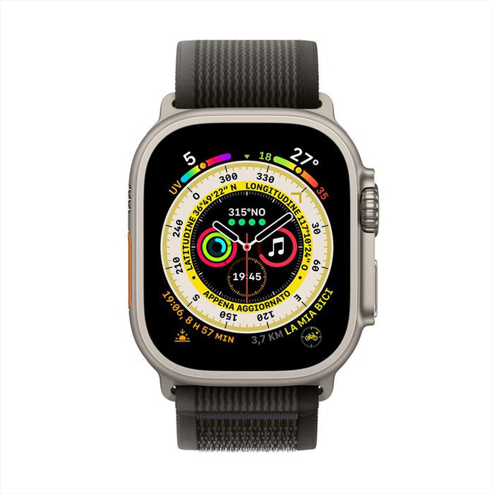 "APPLE - Watch Ultra GPS + Cellular 49mm M/L-Trail Loop Nero/Grigio"