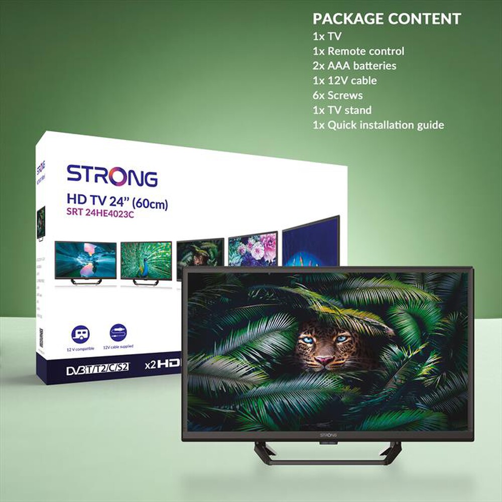 Immagine del prodotto STRONG - TV LED HD READY 24" SRT24HE4023C-nero