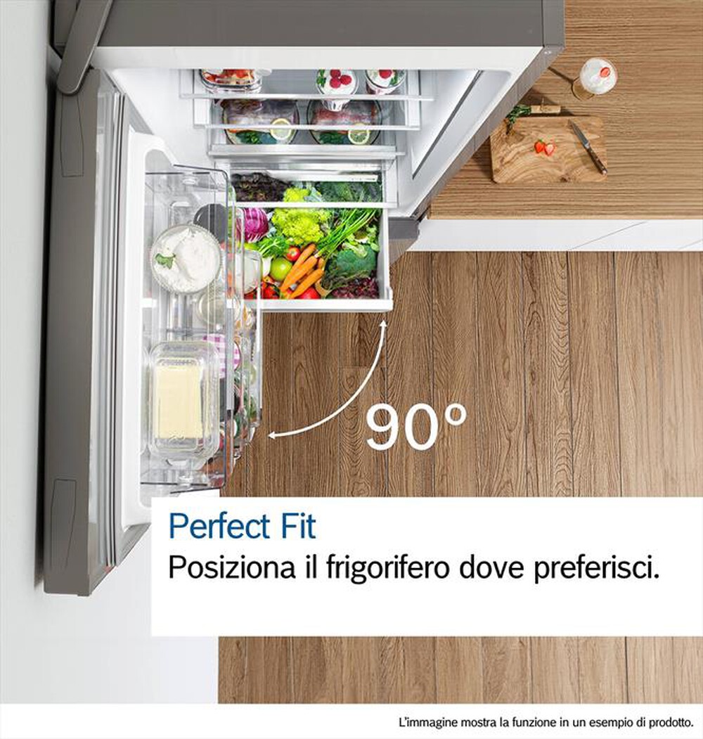 "BOSCH - Frigorifero combinato KGN49OCAF Classe A 440 lt-Acciaio"