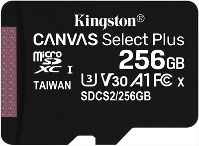 KINGSTON - Supporto SDXC 256 GB SDCS2256GB-Nero