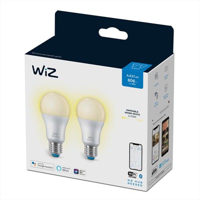 PHILIPS - WIZ DIM 2X GOCCIA SMERIGLIATA 60W E27-White