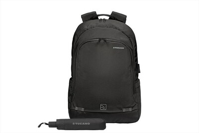 TUCANO - BUNDLE ZAINO FORTE + OMBRELLO-Nero