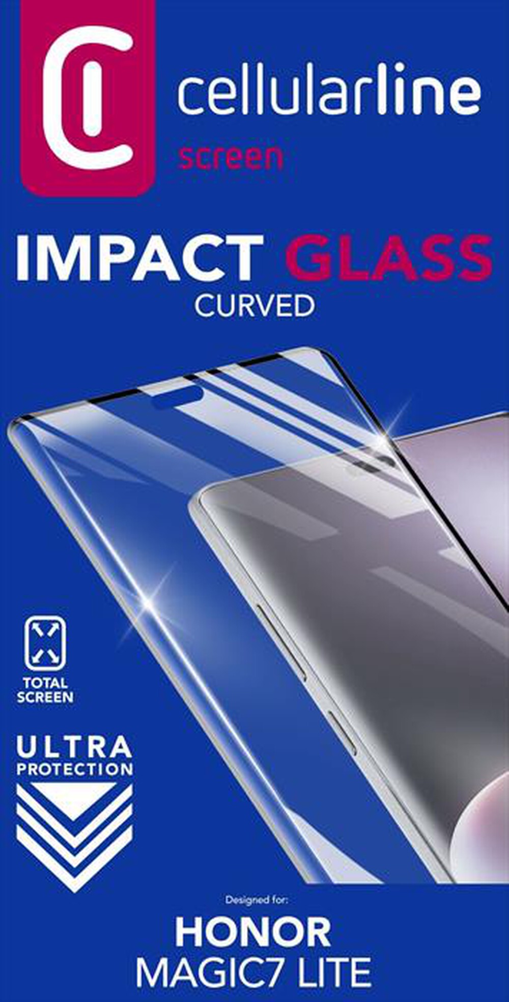 Immagine del prodotto CELLULARLINE - IMPACT GLASS CURVED - HONOR MAGIC 7 LITE-Trasparente