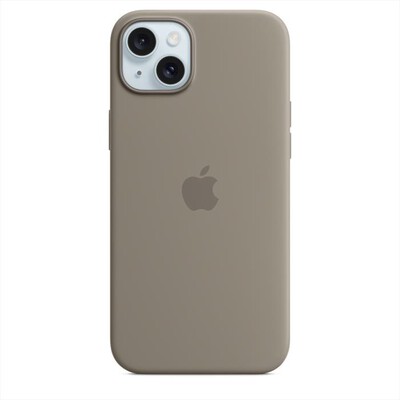 APPLE - Custodia MagSafe silicone iPhone 15 Plus-Grigio creta