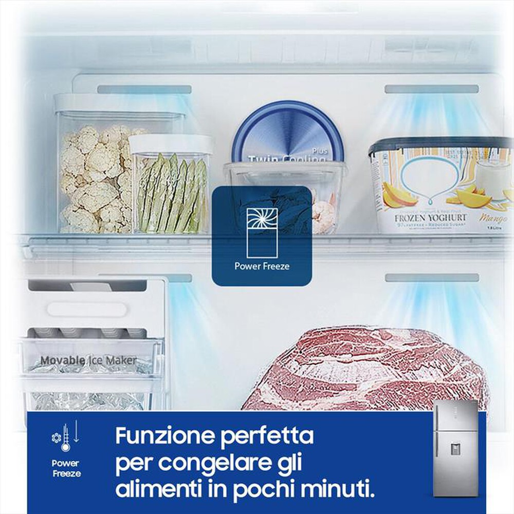 "SAMSUNG - Frigorifero 2 porte RT62K711RSL/ES Classe E 620 lt-INOX"